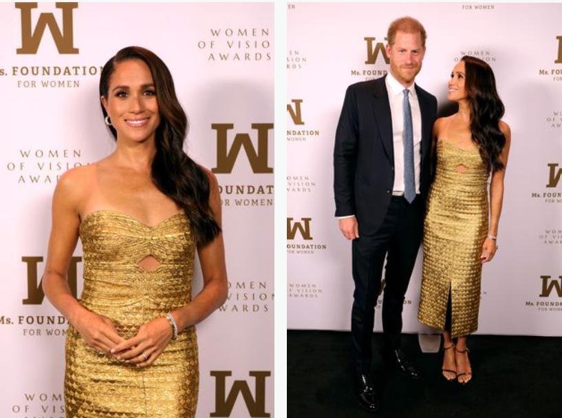 She Look Different"Dazzling Meghan Markle Receives Honorary Award at Women of Vision Gala Alongside Prince Harry and Mom Doria"